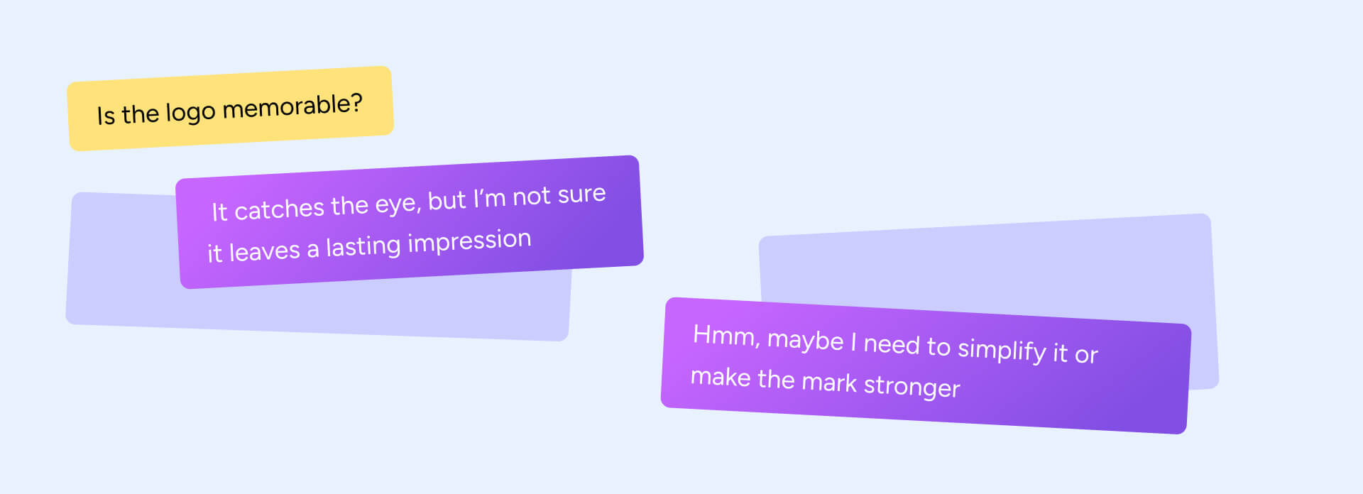 Feedback chat bubbles